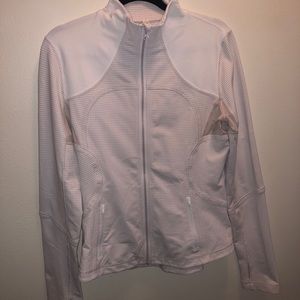 NICE Lululemon White Gingham Forme Jacket Size 10